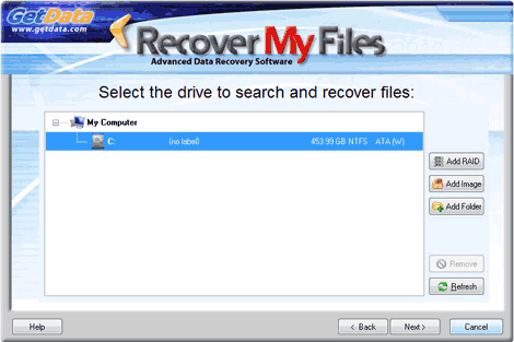 Recover Data File Step 3