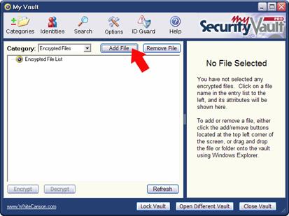 Encrypt Add Button