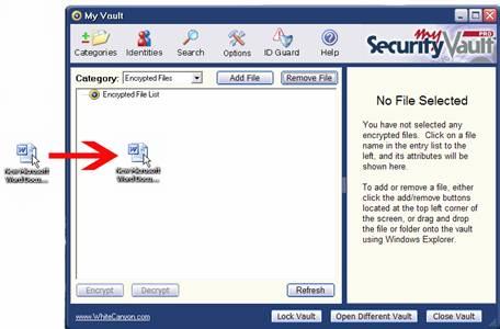 Encrypt Drag and Drop