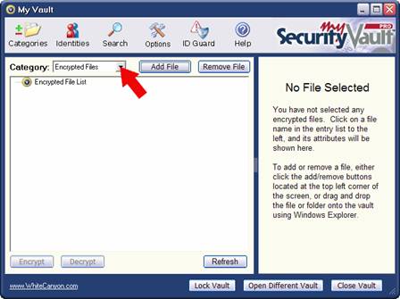 Encrypt Select Menu