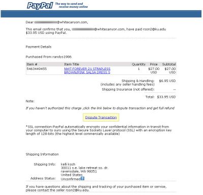 PayPal Phishing E-mail