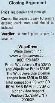 Wipe hard drive verdict