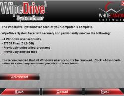 Erase Hard Drive: WipeDrive - Scan Complete