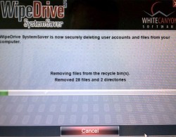 Erase Hard Drive: WipeDrive System Saver while Wiping
